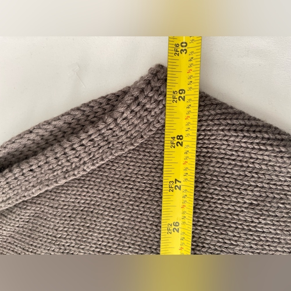 Banana Republic Poncho Sweater Button Up Cape Knit Gray / fossil color - Picture 5 of 5
